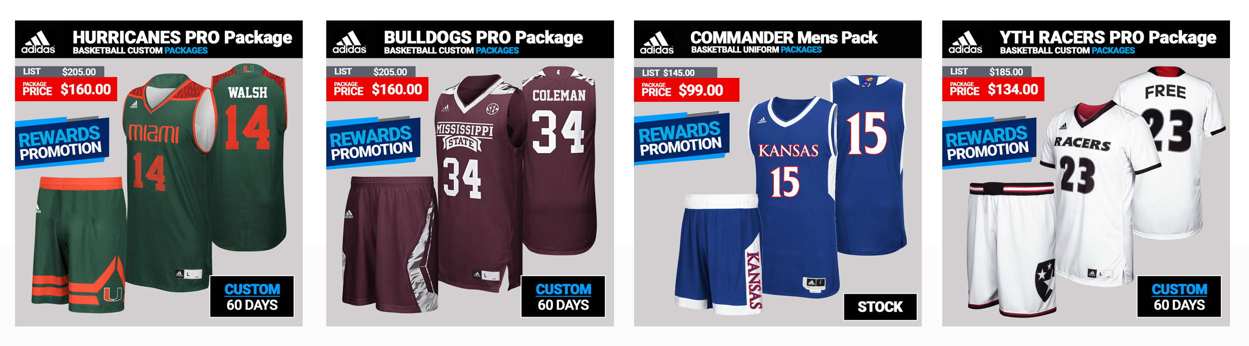 Adidas Sublimated Basketball Team Uniform Packages